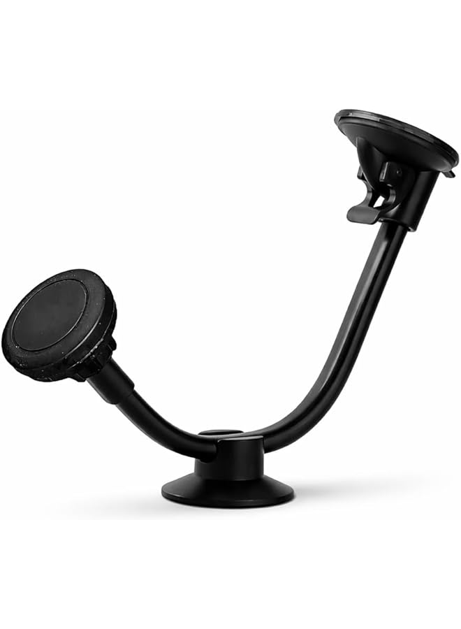S-TOP Car Tablet Holder Gooseneck Dubal Magnetic and Universal Brackets Mobile Mount Suction Cup Car Phone Holder Flexible Hose Tube 360 Degree Rotation for sizes 3.5" to 11" inch - Image 1