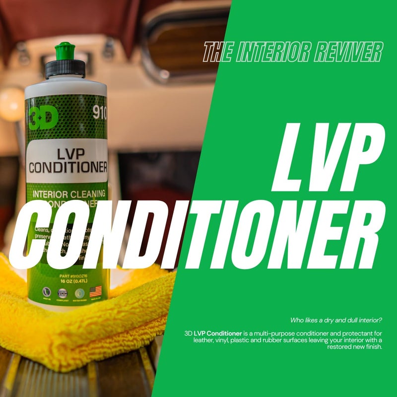 3D Leather, Vinyl & Plastic Conditioner - 16 oz | Cleans, Conditions & Protects | Environmentally Friendly - Image 3