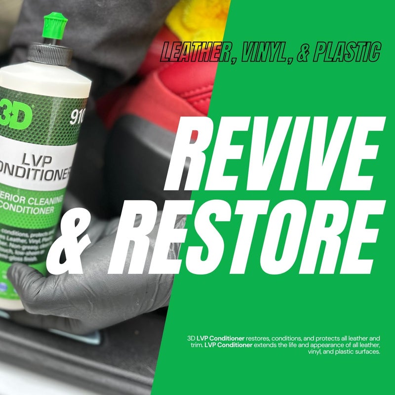 3D Leather, Vinyl & Plastic Conditioner - 16 oz | Cleans, Conditions & Protects | Environmentally Friendly - Image 5