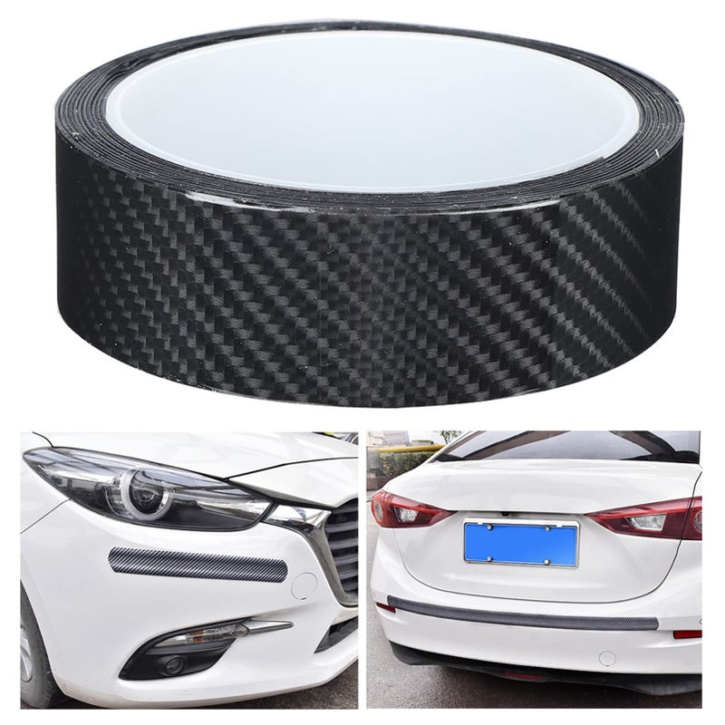 Black Carbon Fiber Car Door Edge Guard Film 3cm X 3M Anti Scratch Protective Roll Sticker - Image 5