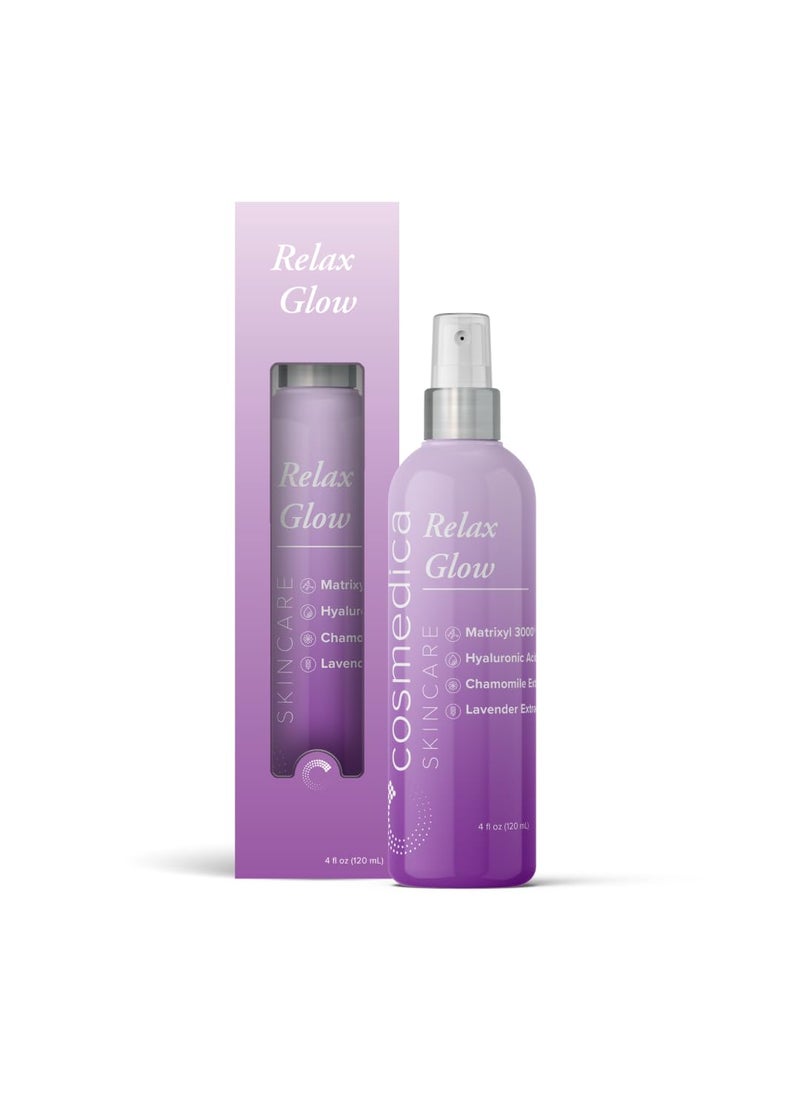 Cosmedica Skincare Cosmedica Skincare Relax Glow Hydrating Peptide Spray with Chamomile Lavender Extract Matrixyl 3000  Hyaluronic Acid for Calming Skin Moisturizer  4 oz 