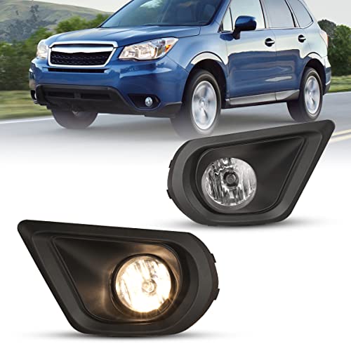 CPW Fog Lights Compatible with [2014 2015 2016 Subaru Forester] Clear Lens Bumper Driving Fog Lights Pair + Wiring + Switch Kit - Image 2