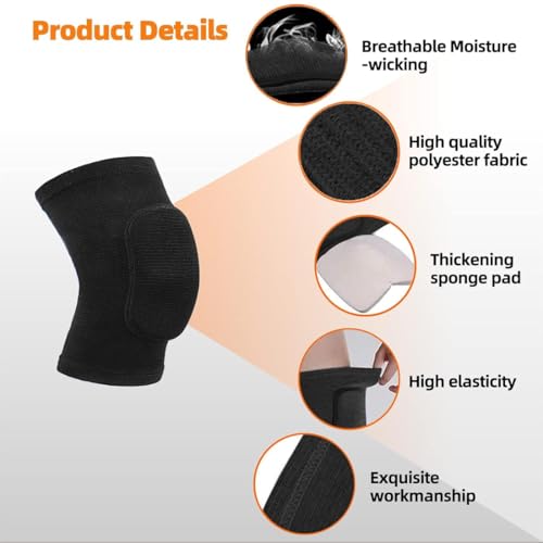 adbeni Protective Knee Pads | Thick Sponge Anti-Slip Guard Sleeve for Collision Avoidance | Ideal for Skating, Cycling & Activities Prone to Knee Injury | Comfortable & Durable - Image 2