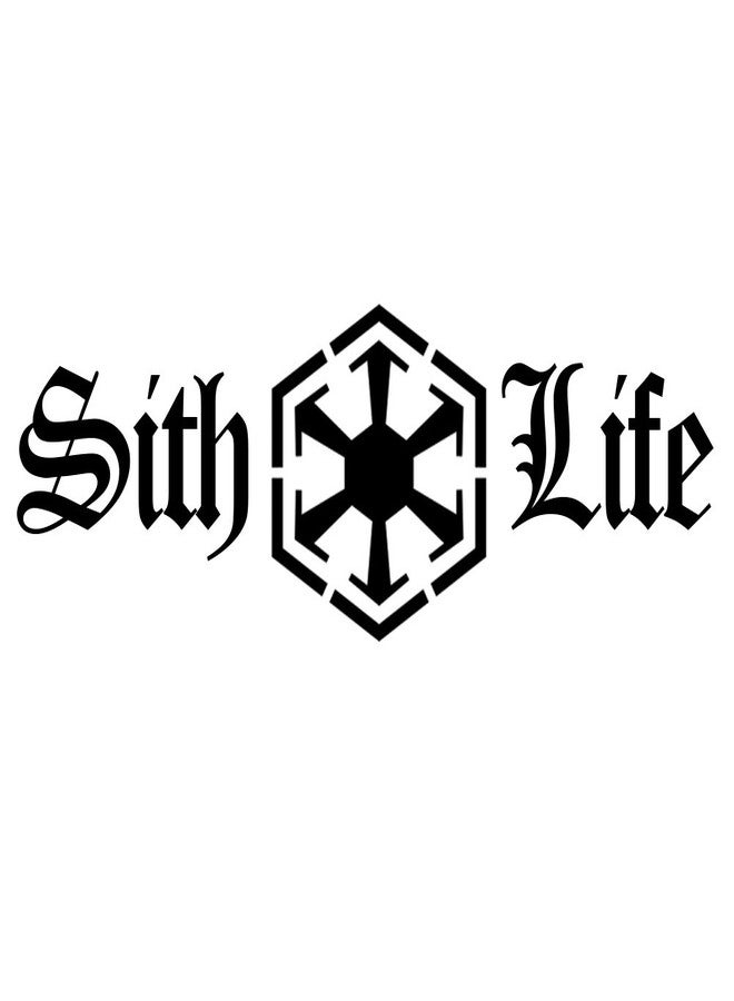 Decal Serpent Sith Life 8" Vinyl Sticker Car Decal (8" Black) - Image 2