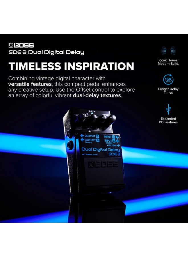 Boss SDE-3 Dual Digital Delay Pedal - Image 3