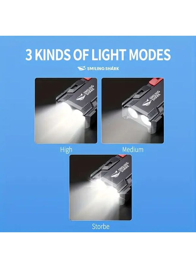 SD0712A Smiling Shark USB C Rechargeable Flashlight Power Bank 3 Modes Fast Charging Compact EDC Torch - Image 5