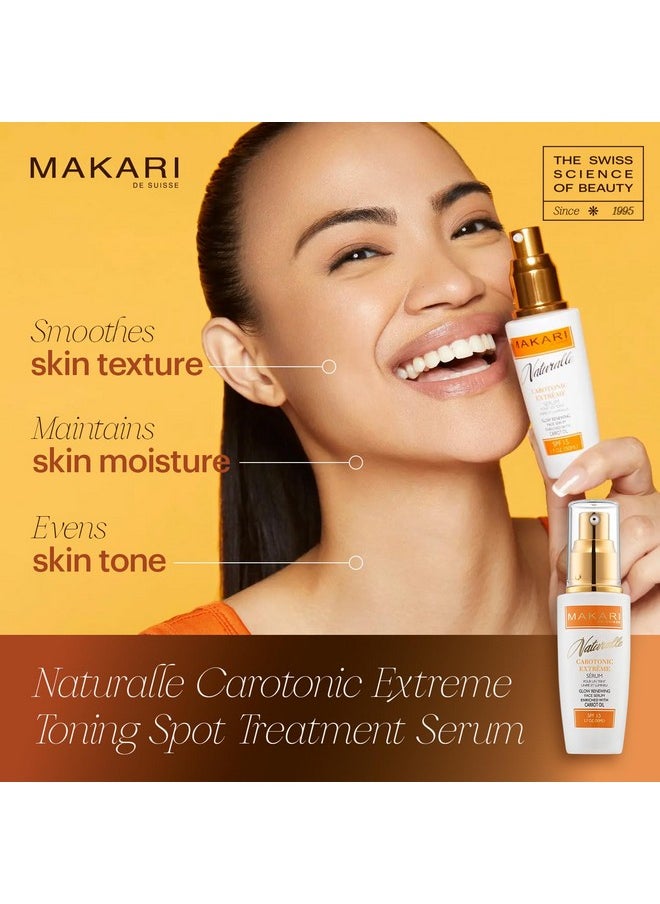Makari - Makari Naturalle Carotonic Extreme Brightening Serum SPF15 (1.7 oz) | Helps Reduce Appearance Of Blemishes, Scars, and Imperfections | Brightens, Smoothens, & Gives Antioxidant Protection - Image 1