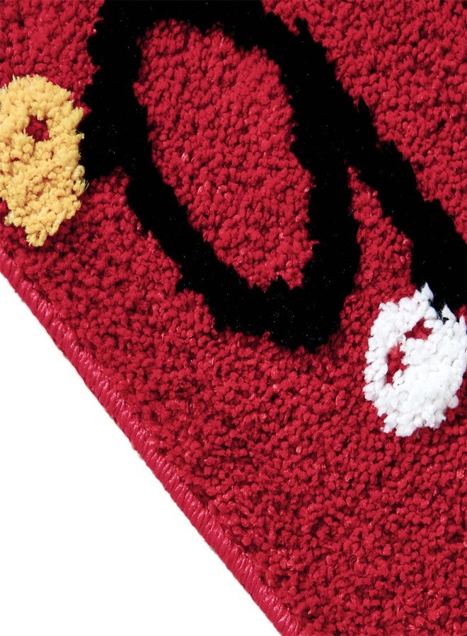 RoomTalks Merry and Bright Christmas Lights Bath Mat Non Slip Washable, 16x24 Cute Red Cheer Festive Seasonal Xmas Holiday Bath Rugs Mat for Bathroom Christmas Decorations Gift - Image 4