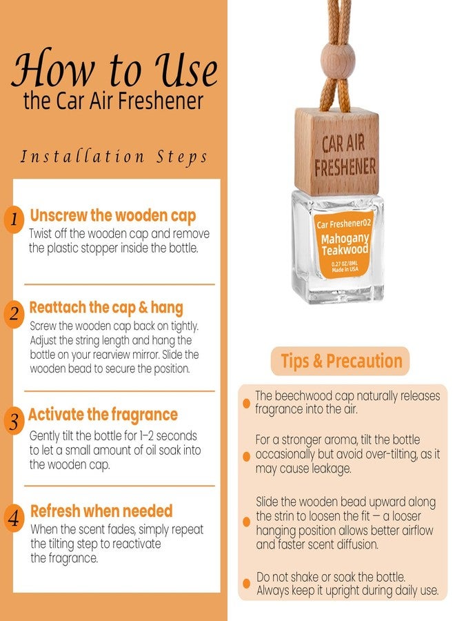 Bayrumber Car Air Freshener, Car Diffusers for Essential Oils, Eco-Friendly, Long-Lasting Natural Scents, Made in USA - Image 4