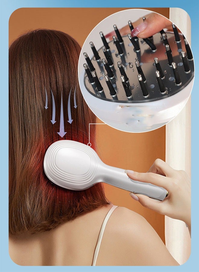 إن كي أكس مشط الشعر الكهربائي المنزلي بالليزر وعلاج الضوء الأحمر وتدليك فروة الرأس لتعزيز العناية بالشعر - Image 5