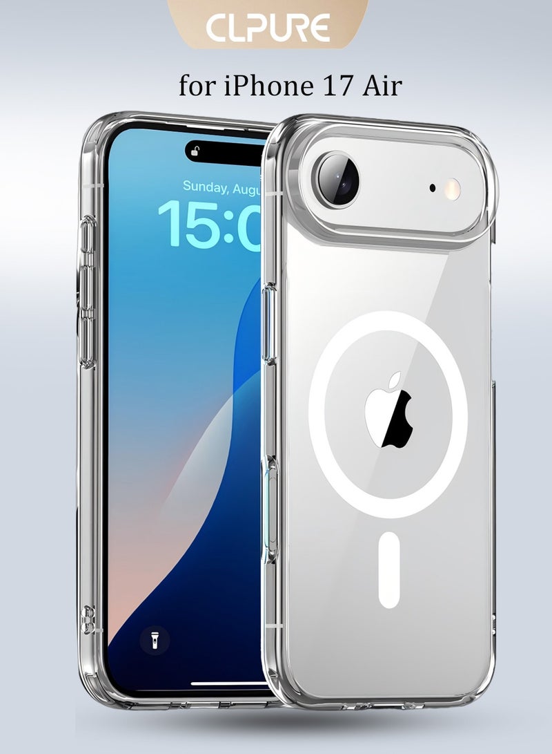 كلبور جراب iPhone 17 Air، متوافق مع MagSafe، مضاد للاصفرار ومضاد للخدش، جراب شفاف متين مقاوم للصدمات لهاتف iPhone 17 Air، شفاف - Image 1
