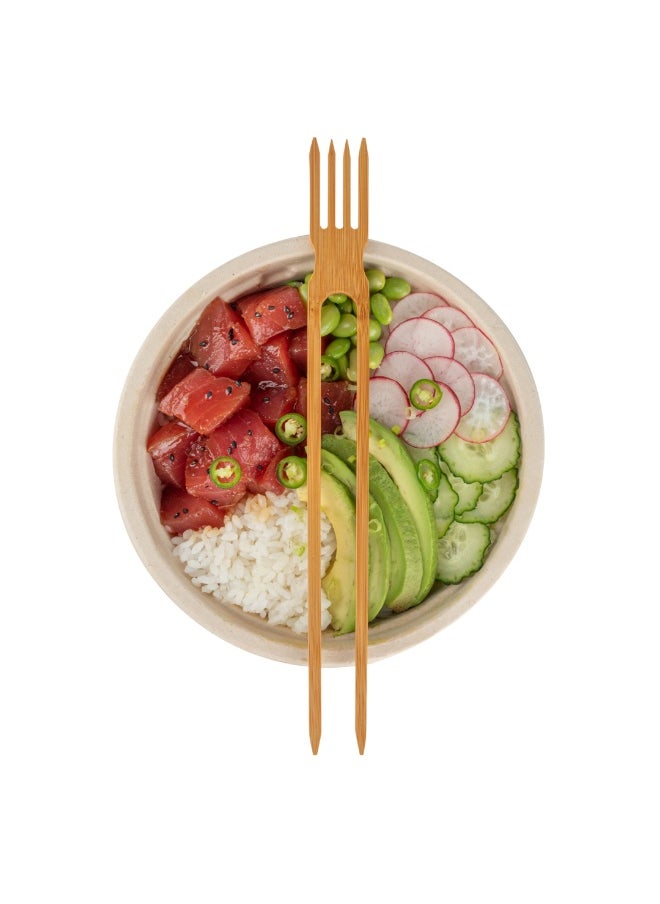 10 Inch All-In-One Chopsticks With Fork, 100 Multi-Functional Chopstick Utensil Combo - Durable, Sustainable, Bamboo Fork Chopsticks, For Home, Travel, Or Take Out