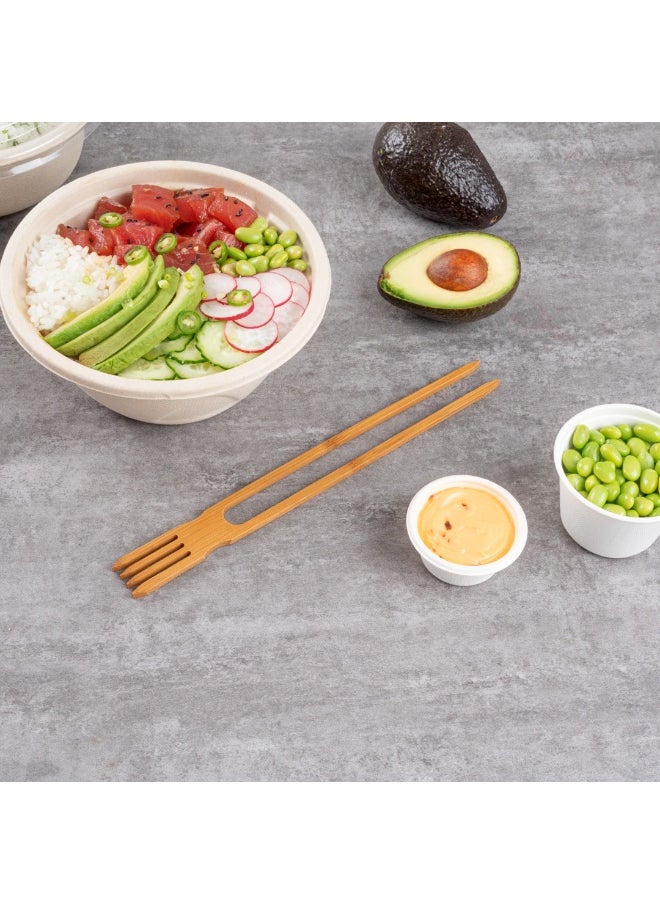 10 Inch All-In-One Chopsticks With Fork, 100 Multi-Functional Chopstick Utensil Combo - Durable, Sustainable, Bamboo Fork Chopsticks, For Home, Travel, Or Take Out