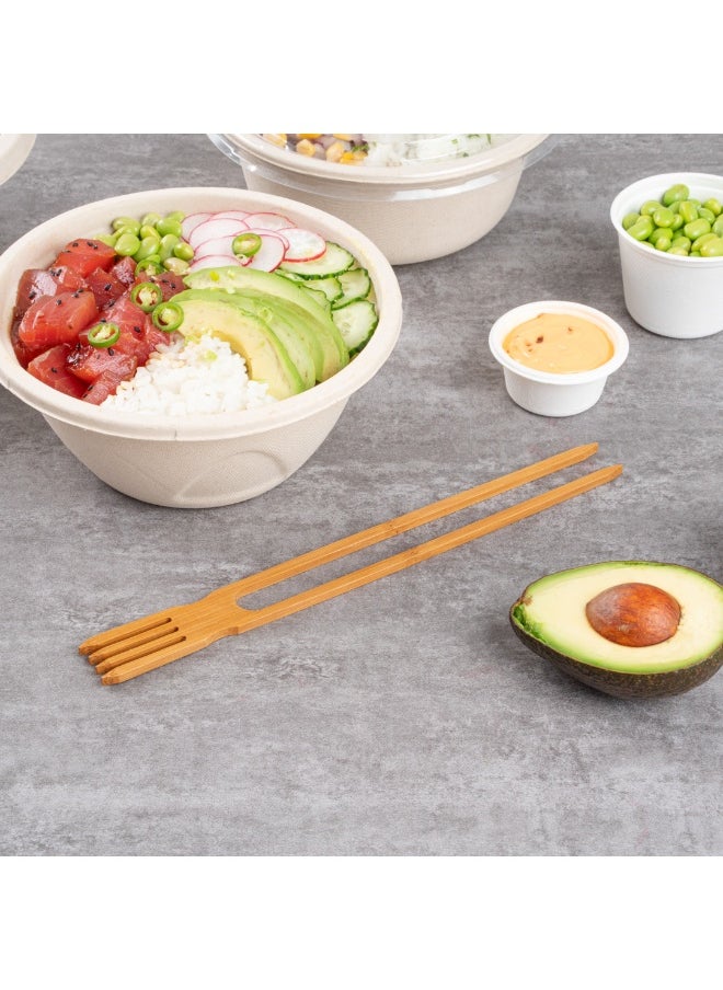 10 Inch All-In-One Chopsticks With Fork, 100 Multi-Functional Chopstick Utensil Combo - Durable, Sustainable, Bamboo Fork Chopsticks, For Home, Travel, Or Take Out