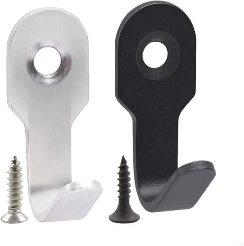 خطافات حائط من الفولاذ المقاوم للصدأ الأسود 4 قطع مع مسامير ولاصق للتركيب السهل - Image 4