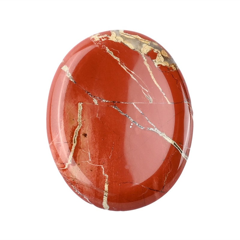 Natural Crystal Oval Worry Stone - White Yellow Crystal Gemstone, Carvable Jade for Gifts