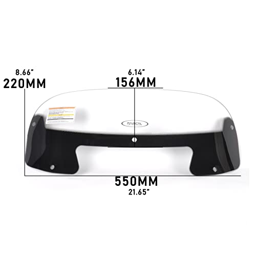 Panical 8.7inch Front Wind Deflector Spoiler Air Deflector Windshield Wind Protection Baffle for Indian Challenger Pursuit 2020-2026 Motorcycle PC Hardened Layer Smoke Gray - Image 3