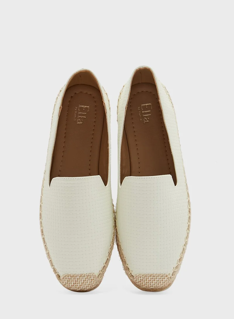 ELLA Textured Shiny Espadrille