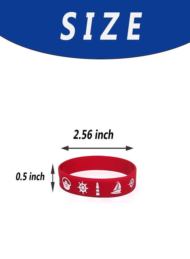 كوبا بلاي مجموعة CupaPlay من 24 قطعة من أساور المعصم المطاطية البحرية المصنوعة من السيليكون - لوازم حفلات بطابع بحري، ديكورات، جوائز، هدايا مدرسية، هدايا تذكارية، هدايا عيد الميلاد، هدايا تذكارية - Image 3