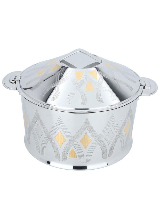 ماكسيما علبة سارة بقاعدة فولاذية 7500 مل فضية مذهبة - Image 2