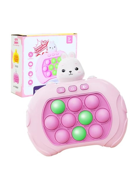 AIPINQI Pop It Game Light Up Fidget Toy, Quick Push Game Console, Whack a Mole Game, Decompression Breakthrough Puzzle Pop Game Machine, Multiple Game Modes Toy for 3+ Years