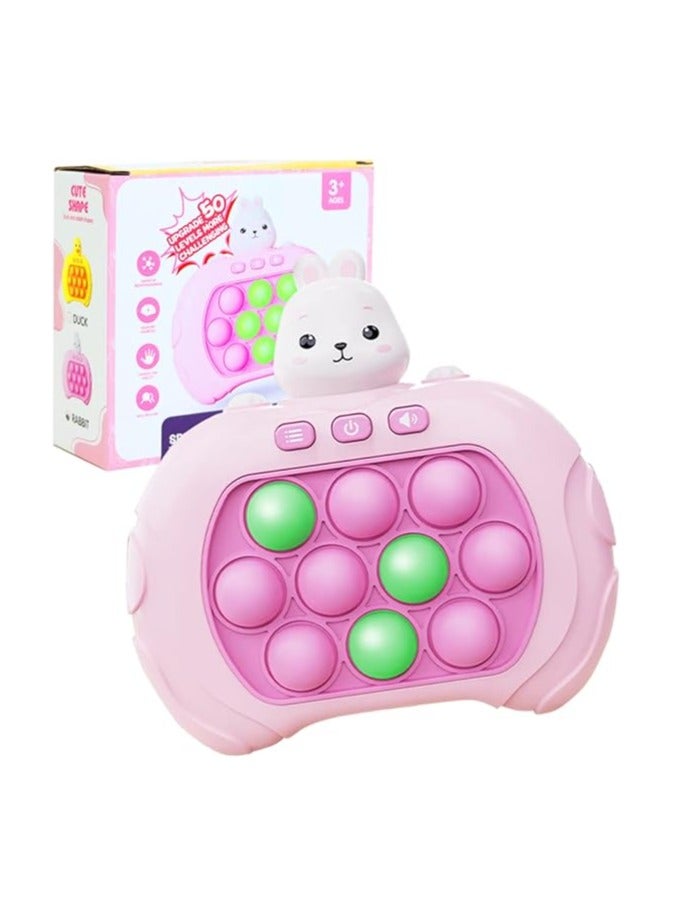 AIPINQI Pop It Game Light Up Fidget Toy, Quick Push Game Console, Whack a Mole Game, Decompression Breakthrough Puzzle Pop Game Machine, Multiple Game Modes Toy for 3+ Years