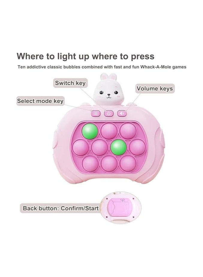 AIPINQI Pop It Game Light Up Fidget Toy, Quick Push Game Console, Whack a Mole Game, Decompression Breakthrough Puzzle Pop Game Machine, Multiple Game Modes Toy for 3+ Years