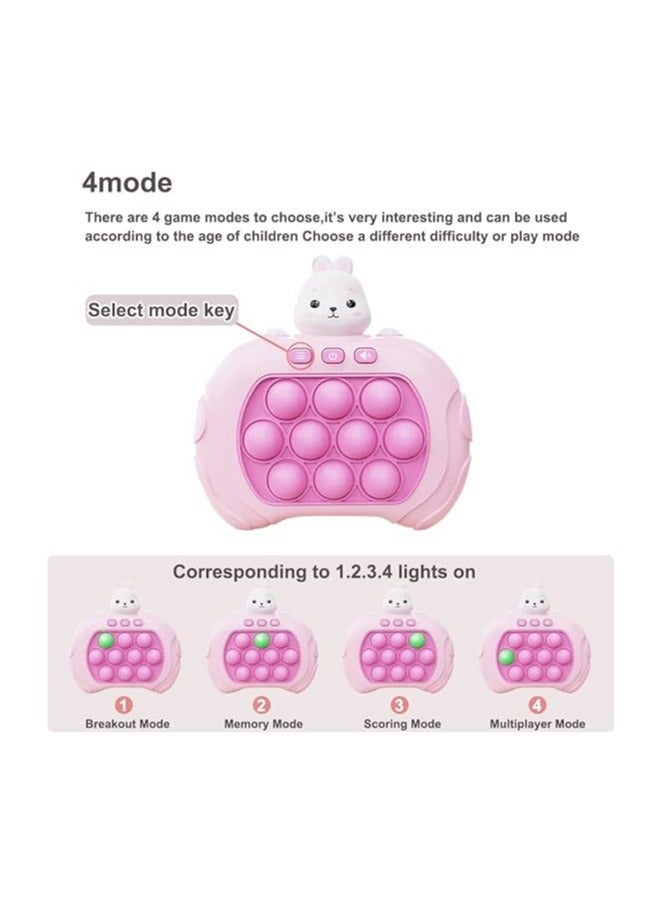 AIPINQI Pop It Game Light Up Fidget Toy, Quick Push Game Console, Whack a Mole Game, Decompression Breakthrough Puzzle Pop Game Machine, Multiple Game Modes Toy for 3+ Years