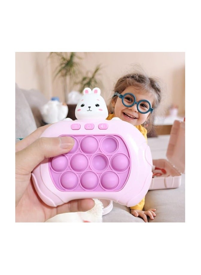 AIPINQI Pop It Game Light Up Fidget Toy, Quick Push Game Console, Whack a Mole Game, Decompression Breakthrough Puzzle Pop Game Machine, Multiple Game Modes Toy for 3+ Years