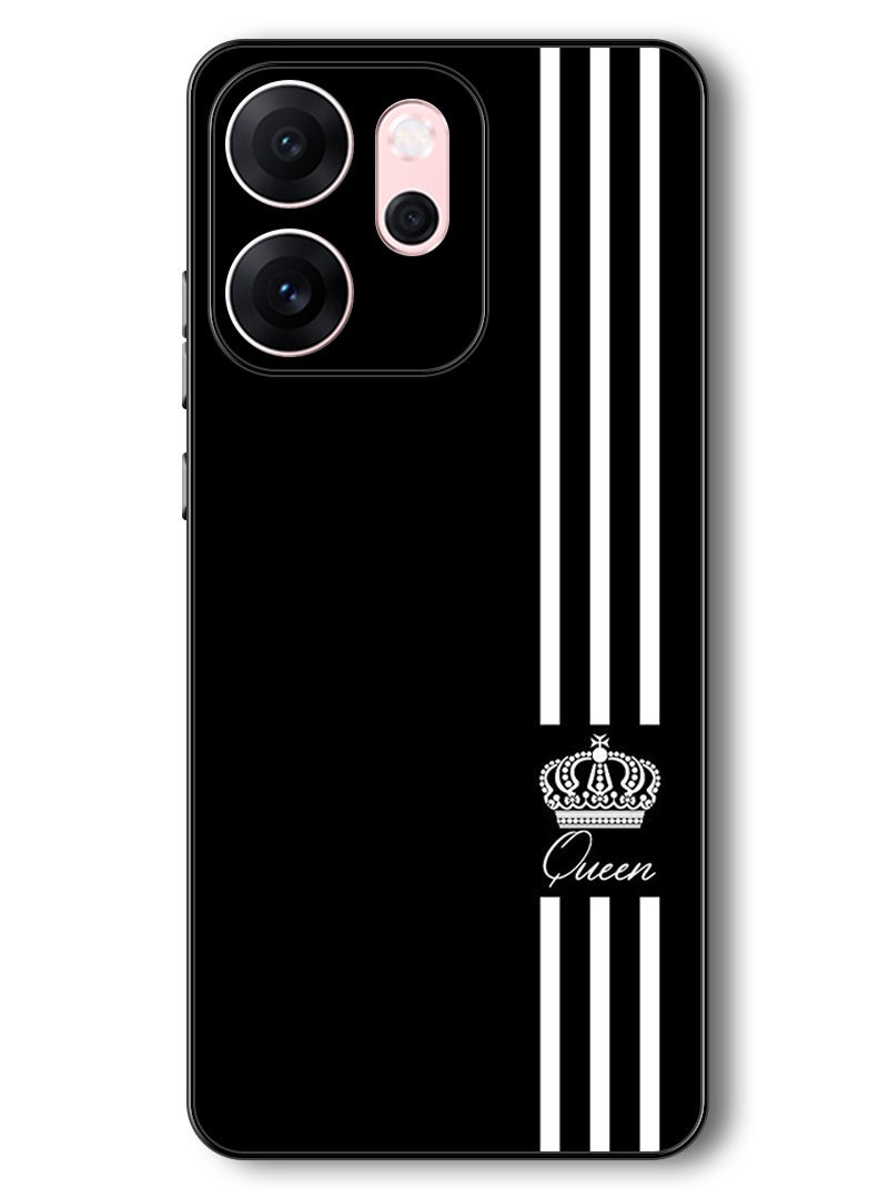 Theodor Case Compatible with Oppo Reno 14 F 6.57 Inch Protection Shockproof Bumper Cover Queen Crown - Image 1