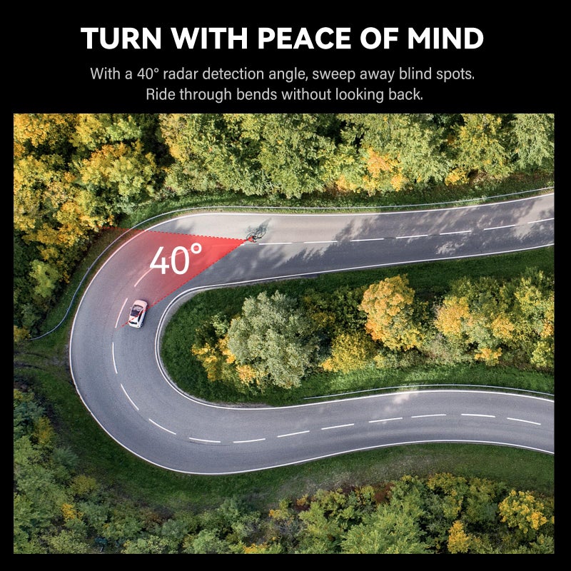 CYCPLUS Bike Radar Tail Light with Precise Brake Sensing, Visual Alerts for Vehicles Up to 175 Yard, 2000mAh Rechargeable Battery, Auto ON/Off, IPX6 Waterproof Bicycle Rearview Light for Night Riding - Image 4