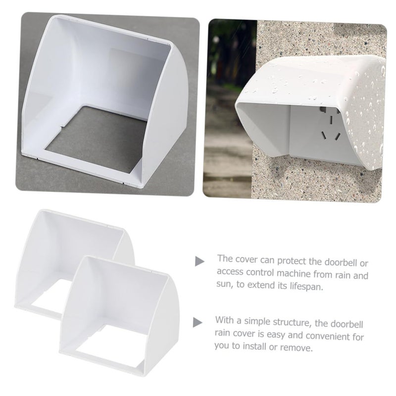 2pcs Abs Doorbell Rainproof Cover For Outdoor Plug Easy Installation Multicolor - Image 4
