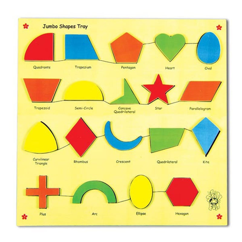 Skillofun Jumbo Geo Shapes (Raised), Multi Color - Image 2