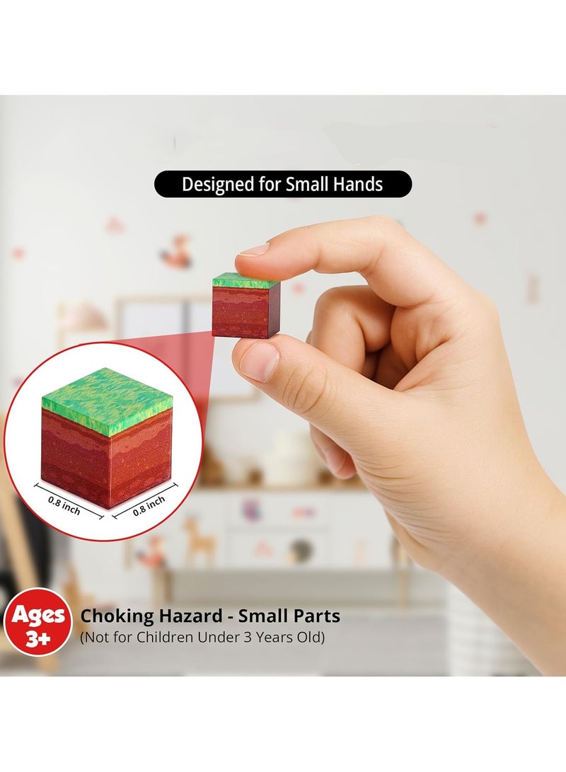 300 PCS Magnetic Blocks – Build Mine Magnet World & Creative Magnet Cubes Construction Set, STEM Sensory Toys for Kids, Boys & Girls Ages 3-10, Classroom & Birthday Gifts - Image 5