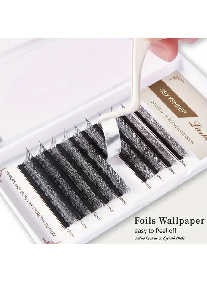 4D 0 07mm W Shaped Soft Faux Mink False Eyelashes 15mm Salon Grade Multi Lengths - Image 4