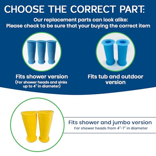 Rinseroo (2 Pack) Replacement Water Hose Connectors for JUMBO Rinseroo. Fits shower heads 4-7 Inches Wide, Easy Install Hose Attachment for Shower Cleaning (Rinseroo Sold Separately, Not for Tub Version) - Image 4