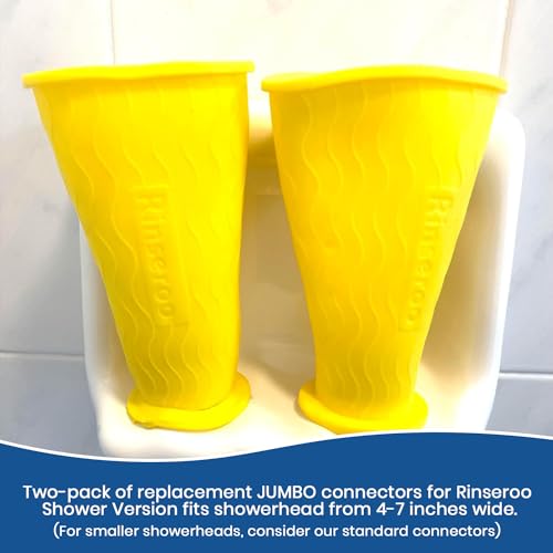 Rinseroo (2 Pack) Replacement Water Hose Connectors for JUMBO Rinseroo. Fits shower heads 4-7 Inches Wide, Easy Install Hose Attachment for Shower Cleaning (Rinseroo Sold Separately, Not for Tub Version) - Image 5