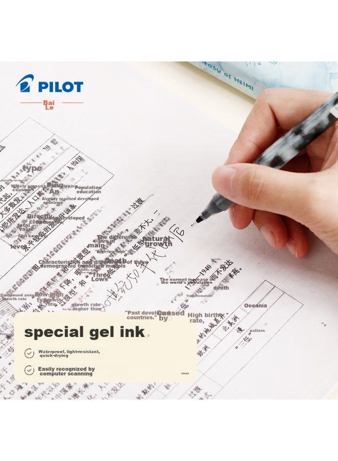 PILOT P500 Red Gel Pen, 0.5mm, Direct Liquid Rollerball Pen, Signature Pen, Student Stationery Set, Office Supplies, Exam Pen, High-quality Appearance, 5-pack - Image 5