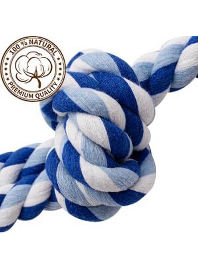 ألعاب حبل للكلاب للمضغ العدواني الكبير والمتوسط، عبوة من 3 قطع من ألعاب الحبل شديدة التحمل للسلالات الكبيرة، ألعاب مضغ غير قابلة للتدمير، لعبة شد الحبل للكلاب، تنظيف أسنان من القطن بنسبة 100% - Image 5