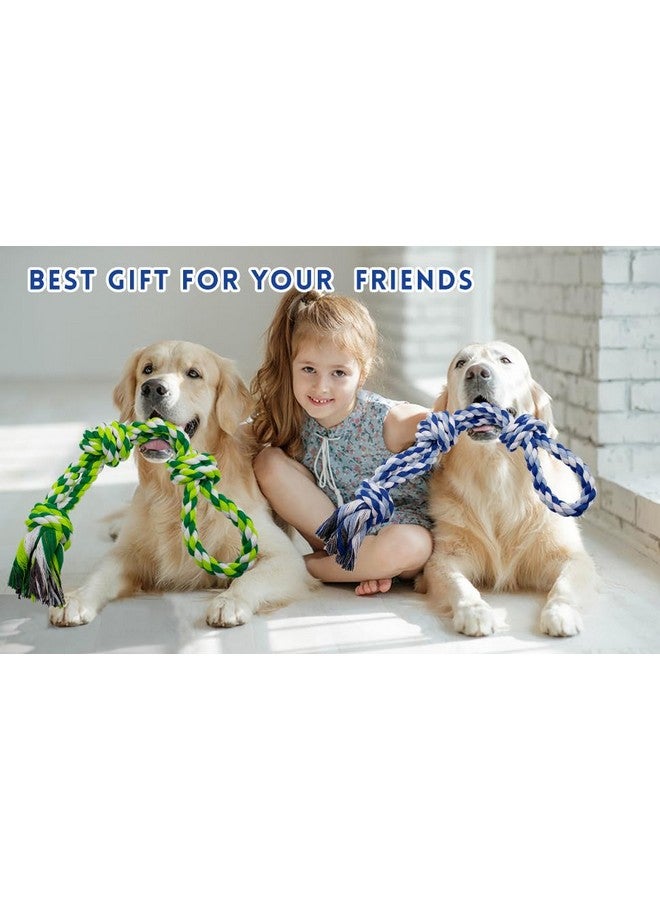 ألعاب حبل للكلاب للمضغ العدواني الكبير والمتوسط، عبوة من 3 قطع من ألعاب الحبل شديدة التحمل للسلالات الكبيرة، ألعاب مضغ غير قابلة للتدمير، لعبة شد الحبل للكلاب، تنظيف أسنان من القطن بنسبة 100% - Image 3