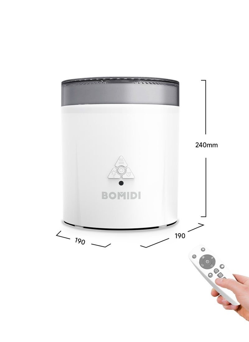 BOMIDI - Ultrasonic Humidifier with Aromatherapy & UV Disinfection – 3-Speed Adjustment, 7-Color Light, Remote & Mechanical Control, Auto Shut-Off, Top Fill, Desktop & Bucket Mode - BMD - UH06 - Image 1