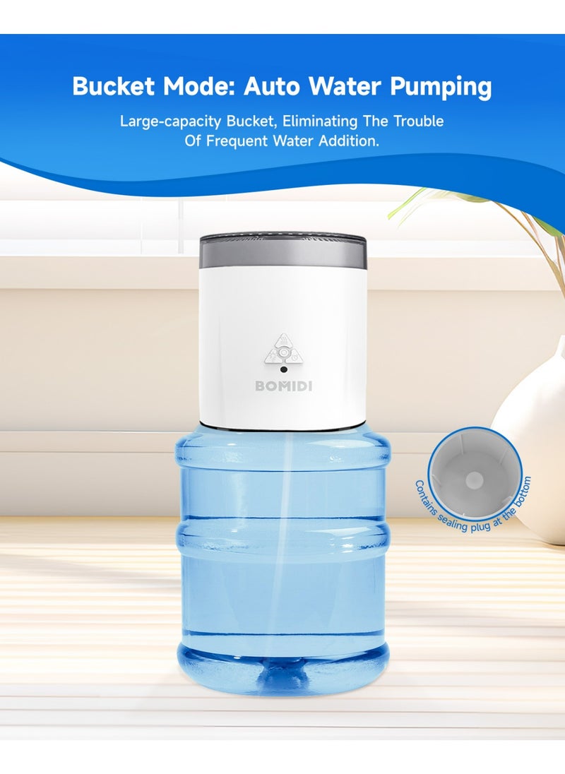 BOMIDI - Ultrasonic Humidifier with Aromatherapy & UV Disinfection – 3-Speed Adjustment, 7-Color Light, Remote & Mechanical Control, Auto Shut-Off, Top Fill, Desktop & Bucket Mode - BMD - UH06 - Image 1