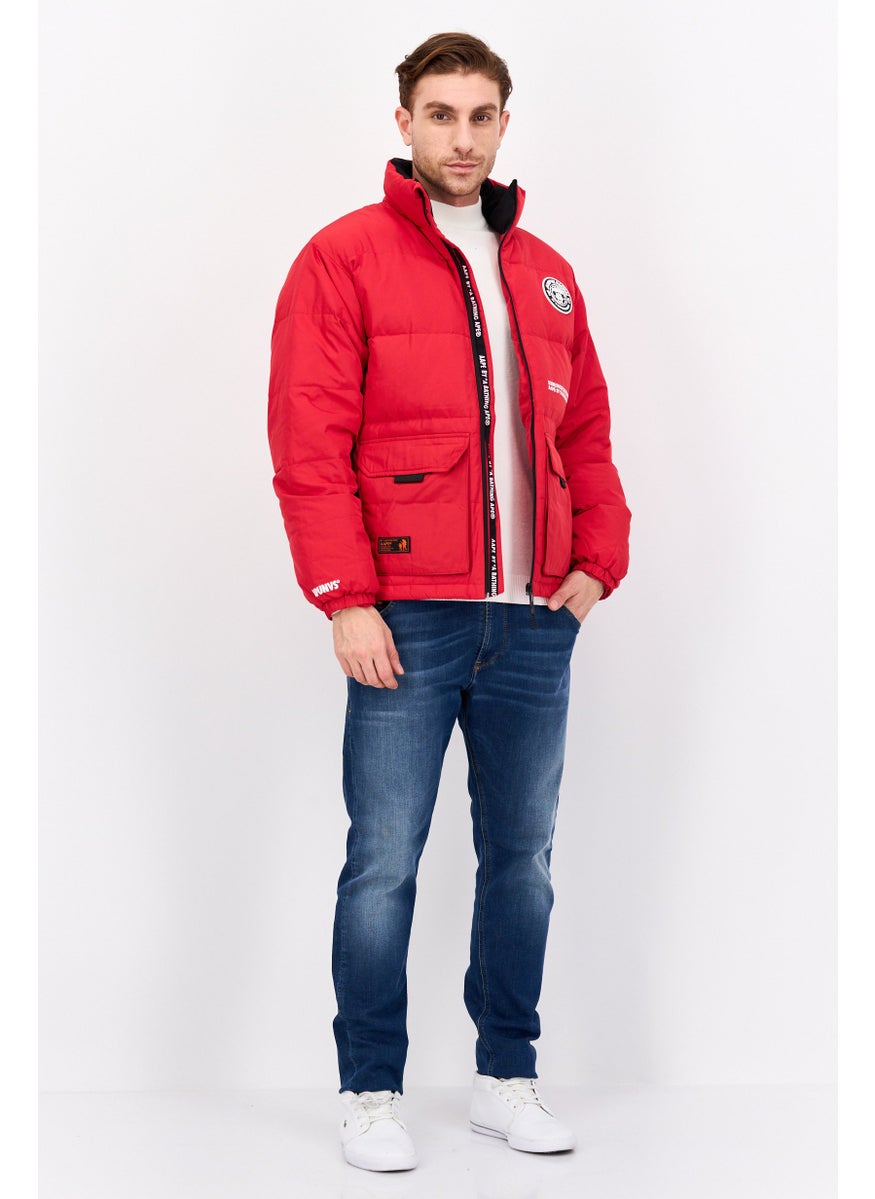 Aape By A Bathing Ape - Men Brand Logo Puffer Jacket, Red - Image 1