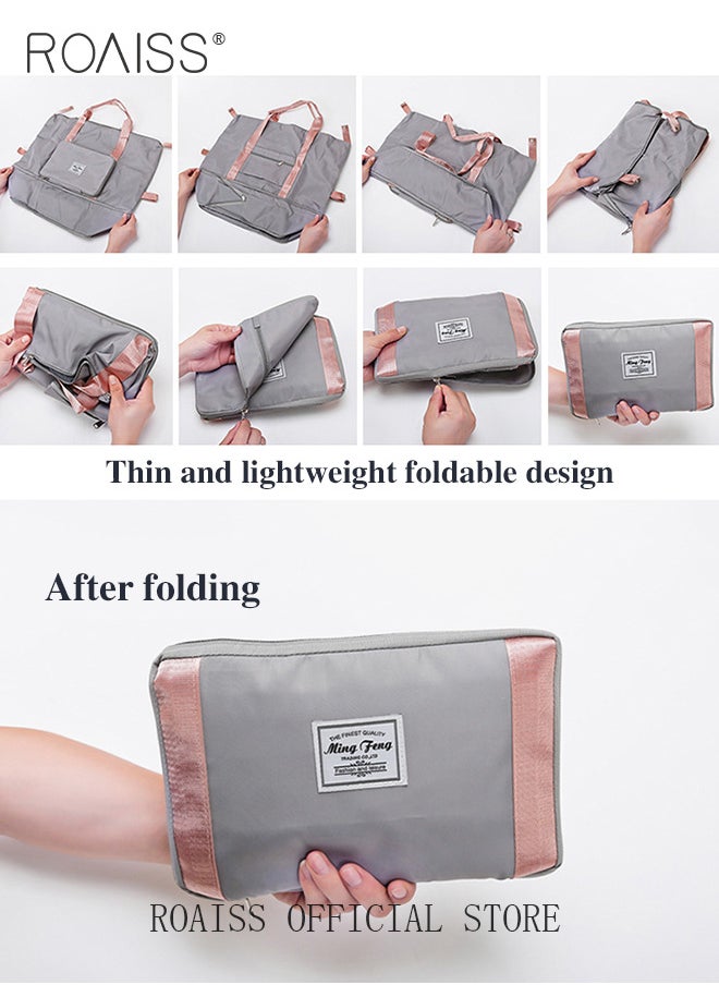 Multi Functional Large Capacity Carry on Luggage Bag Wet and Dry Separation Shoe Compartment Gym Bag Suitcase with Perfect for Short Business Trips and Travel