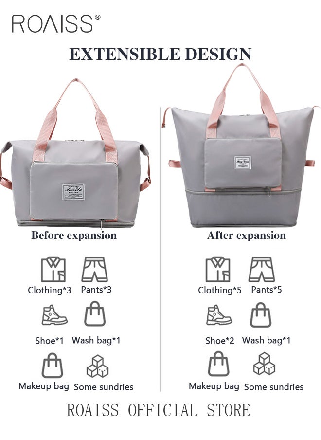 Multi Functional Large Capacity Carry on Luggage Bag Wet and Dry Separation Shoe Compartment Gym Bag Suitcase with Perfect for Short Business Trips and Travel