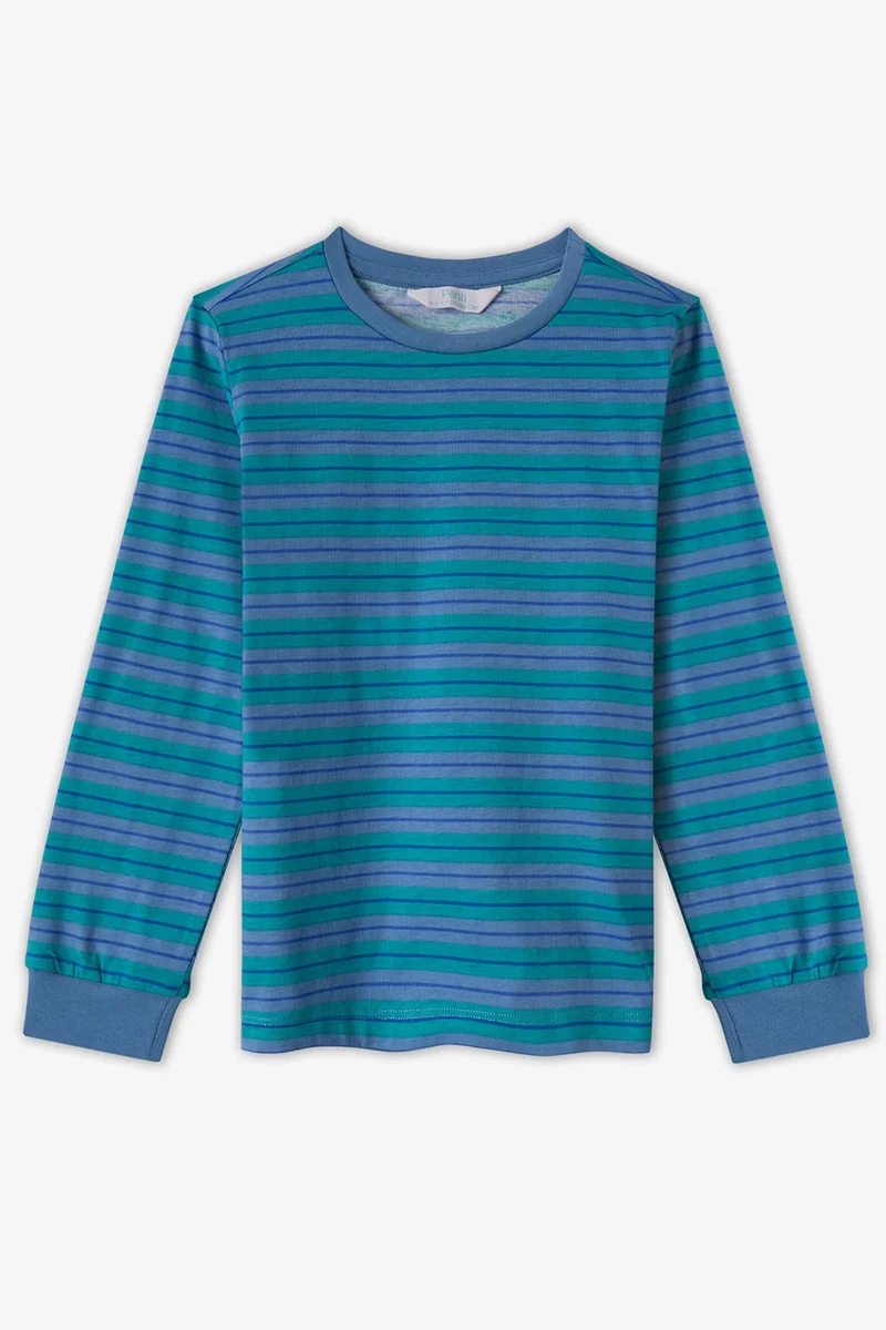 Penti Multicolor PENTI Boys' Striped Lovers Cotton Long Sleeve Pajama Set for Men | Best Price UAE