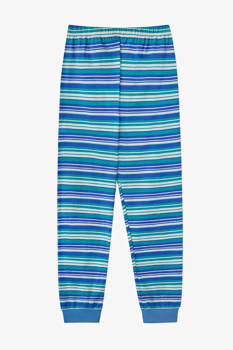Penti Multicolor PENTI Boys' Striped Lovers Cotton Long Sleeve Pajama Set for Men | Best Price UAE