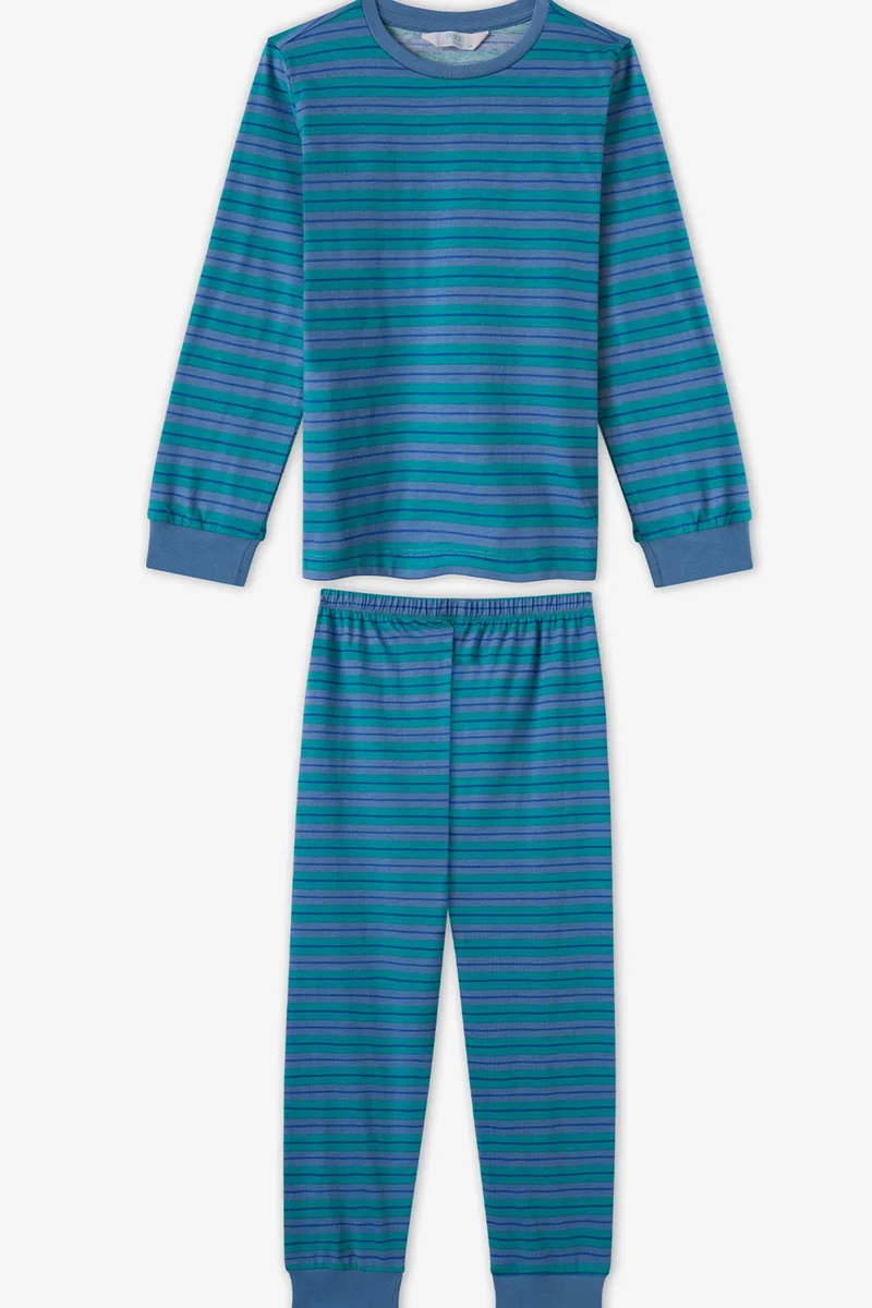 Penti Multicolor PENTI Boys' Striped Lovers Cotton Long Sleeve Pajama Set for Men | Best Price UAE