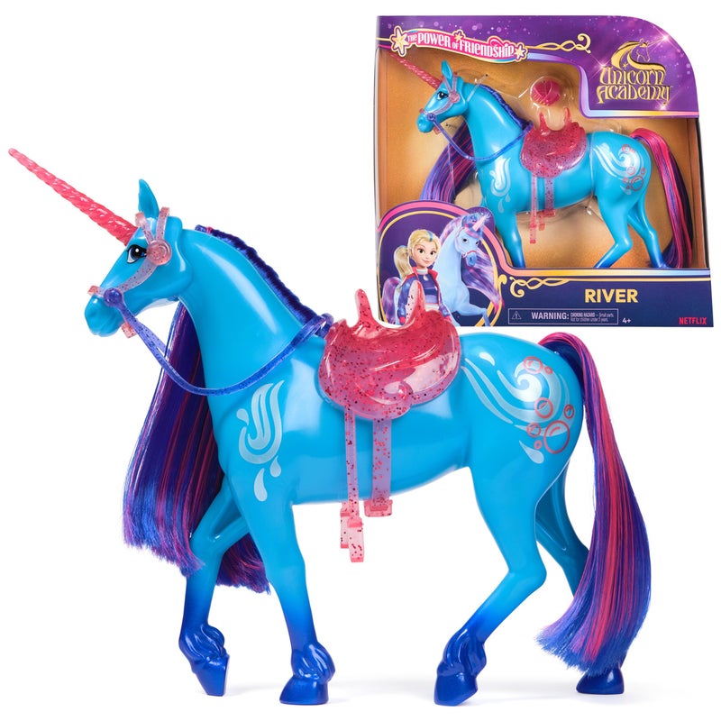 Unicorn Academy أكاديمية اليونيكورن قوة الصداقة نهر أفكار هدايا عيد الفصح دمى ألعاب اليونيكورن للفتيات تتضمن سرج ولجام شفاف 11 - Image 3