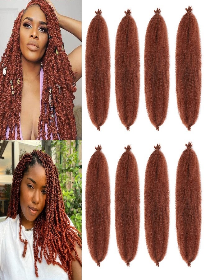 poetically 24 Inch Springy Afro Twist Hair Ginger Afro Twist 350# 8Packs Marley Twist Braiding Hair Pre-Separated Spring Twist Hair for Soft Butterfly Locs Crochet Hair Marley Hair(24 inch, #350) - Image 1